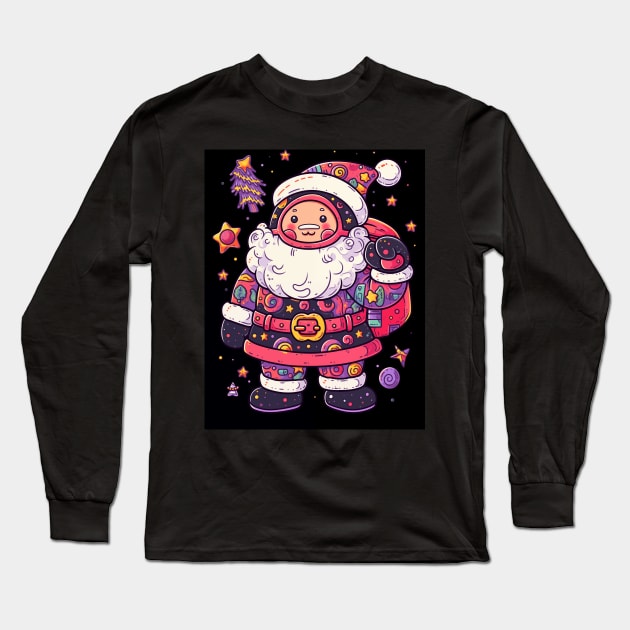 Christmas and Santa Claus5 Long Sleeve T-Shirt by saveasART